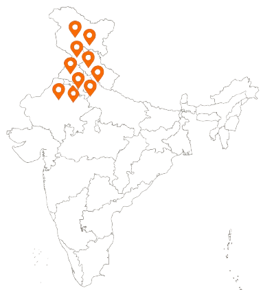 India Map with Locations